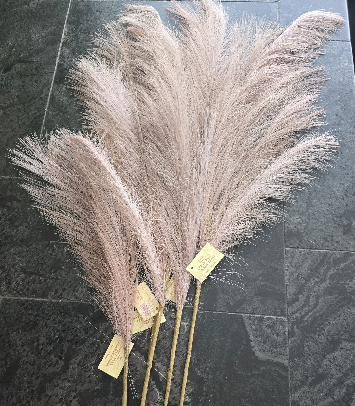 5PCS Faux Pampas Grass Large 36″/Tall Artificial Pompous Grass Pompass