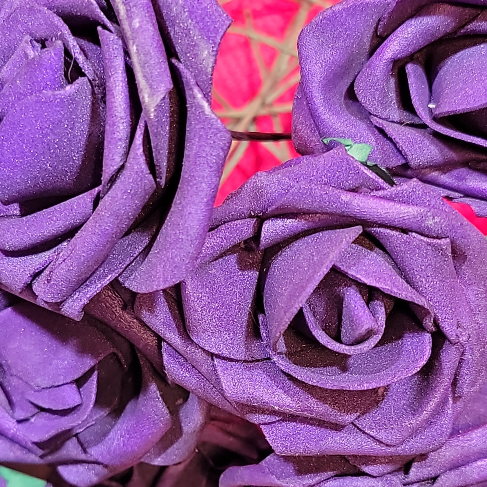 20 purple ROSE Flower FAKE FAUX FOAM ARTIFICIAL Wedding Banquet CRAFT Decor Art