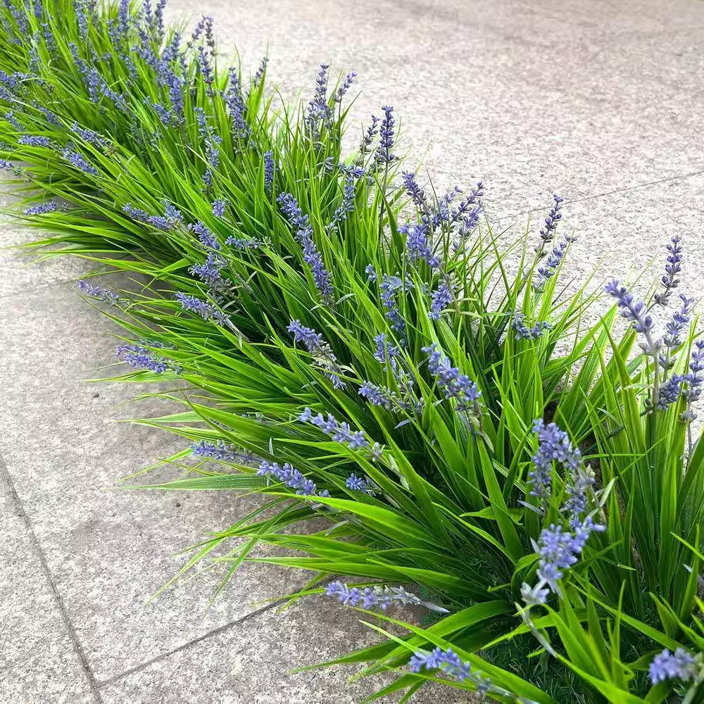 12 Bundles 15.5″ Green Uv-Resistant Fake Monkey Grass-Outdoor Artificial Grass F