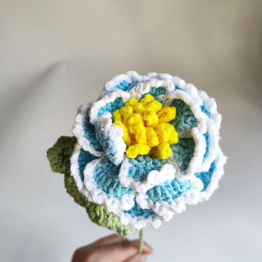 1pc Handmade Knitted Flower Peony Crochet Flower Gift for Her – AU Stock