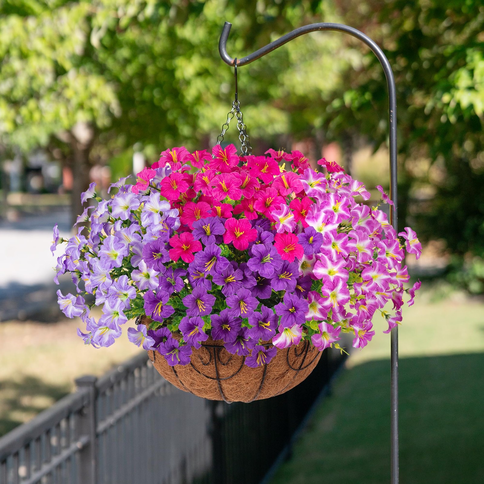 Artificial Flowers for Outdoors Plants Outside Decoration, 20 Bundles Silk Pe…