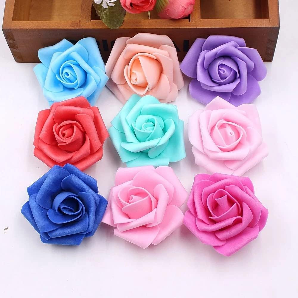 3 x 1.6 x 3 inches 100pcs DIY Real Touch 3D Artificial Foam 100pcs, Dark Pink