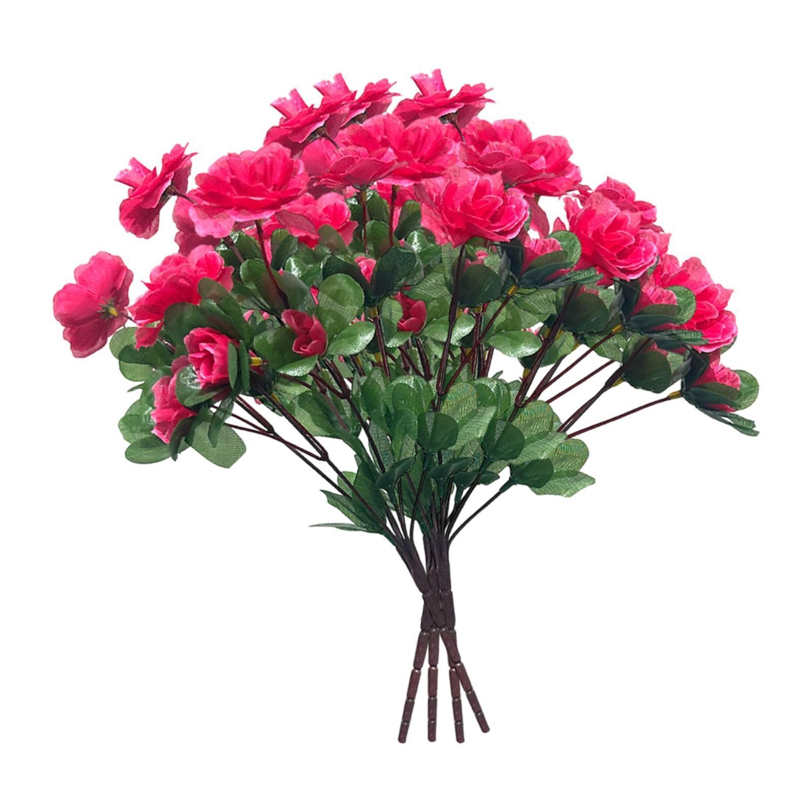 4 Bundles Artificial Flowers Outdoor Fake Flowers Lawn Farmhouse Table Vase