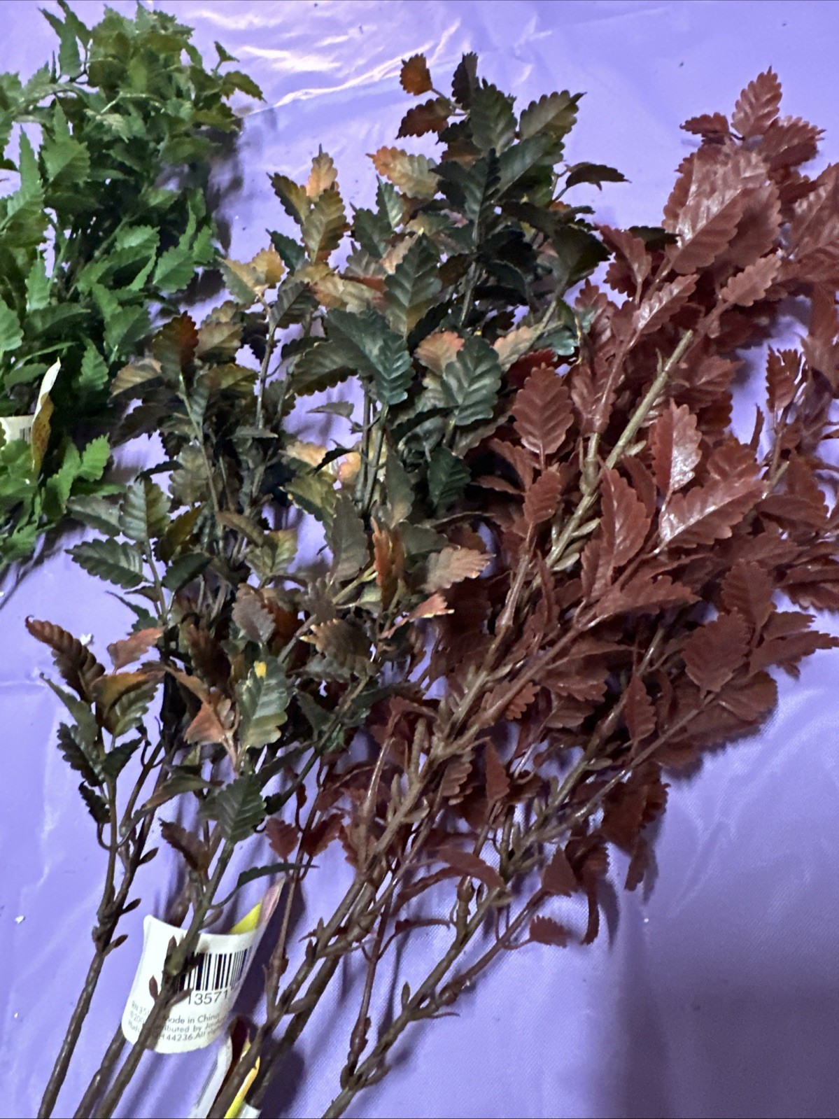 #A11 Lot 3. Artificial flowers and leaves for decorations 2+ lbs