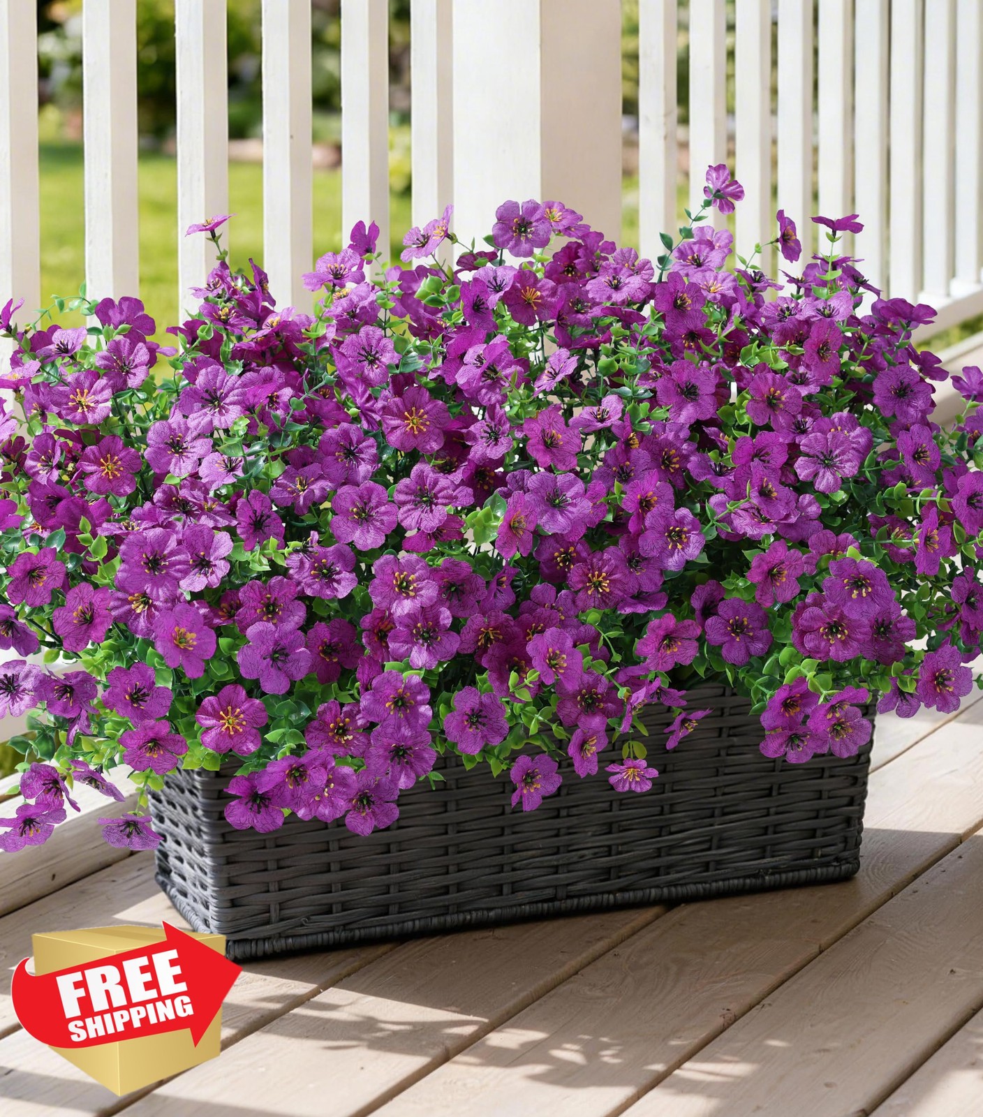Ivydale 24 Bundles Purple Mums Artificial Flowers UV Resistant Silk Decor