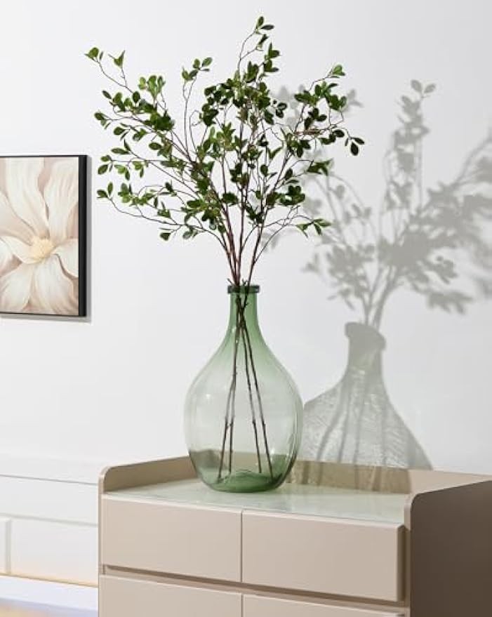 4Pcs Realistic Artificial Greenery Stems – 43″ Faux Branches for Vase