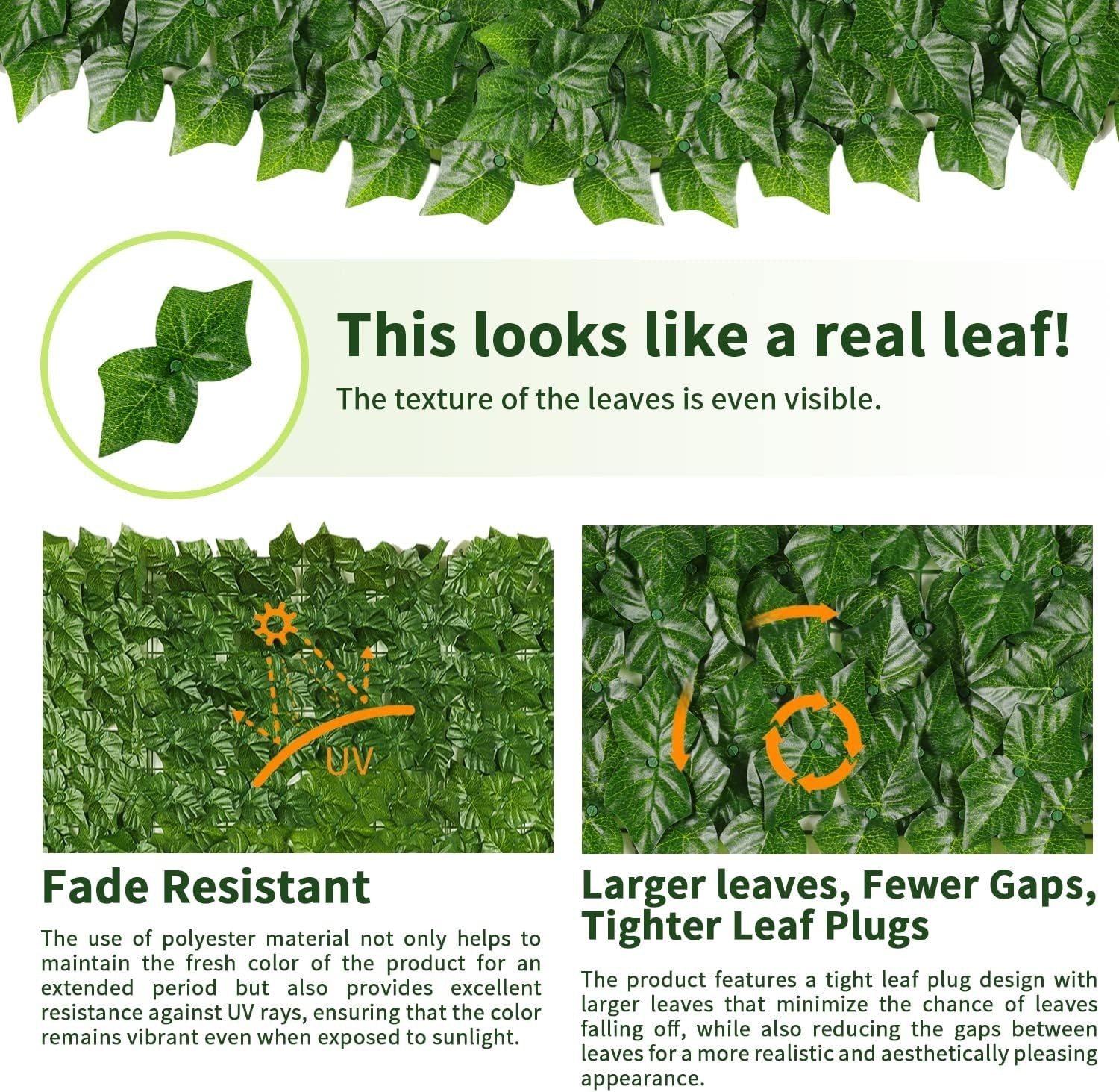 Lifelike Artificial Ivy Privacy Fence – Perfect for Gardens, Cafés, and Weddings