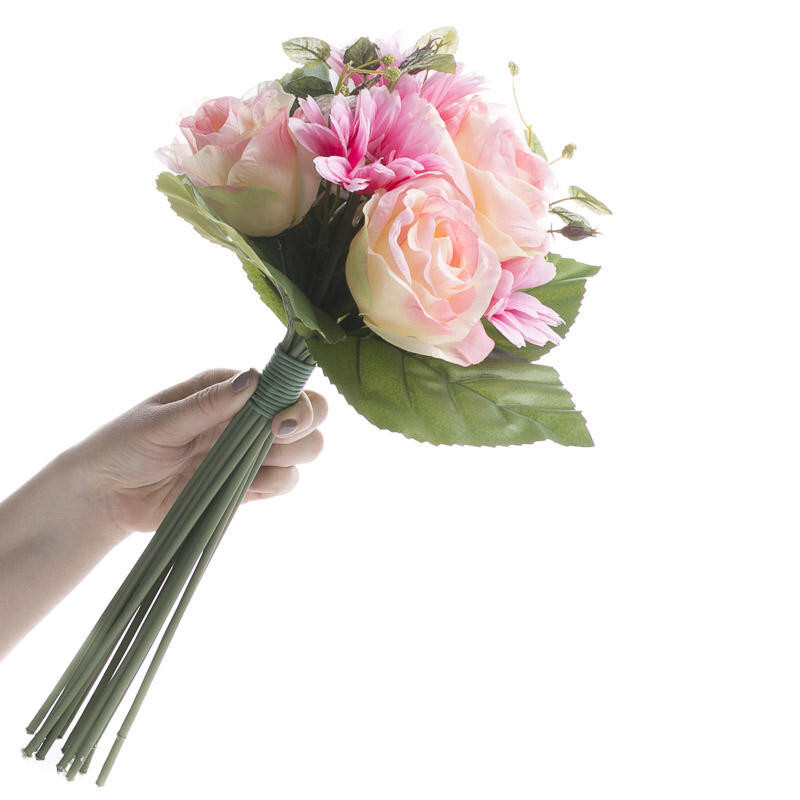 Factory Direct Craft Bountiful Artificial Soft Pink and Peach Gerbera Daisy