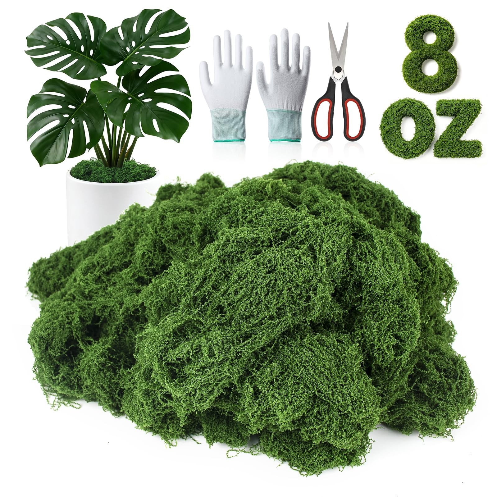 PCREGPAE 8oz Dark Green Fake Moss