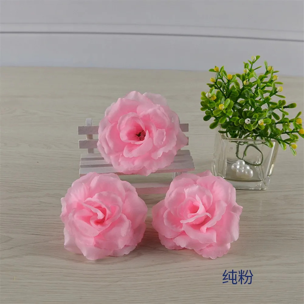 8CM Artificial Rose Silk Flower Heads for Wedding & Home Decor – 5-35 Pcs