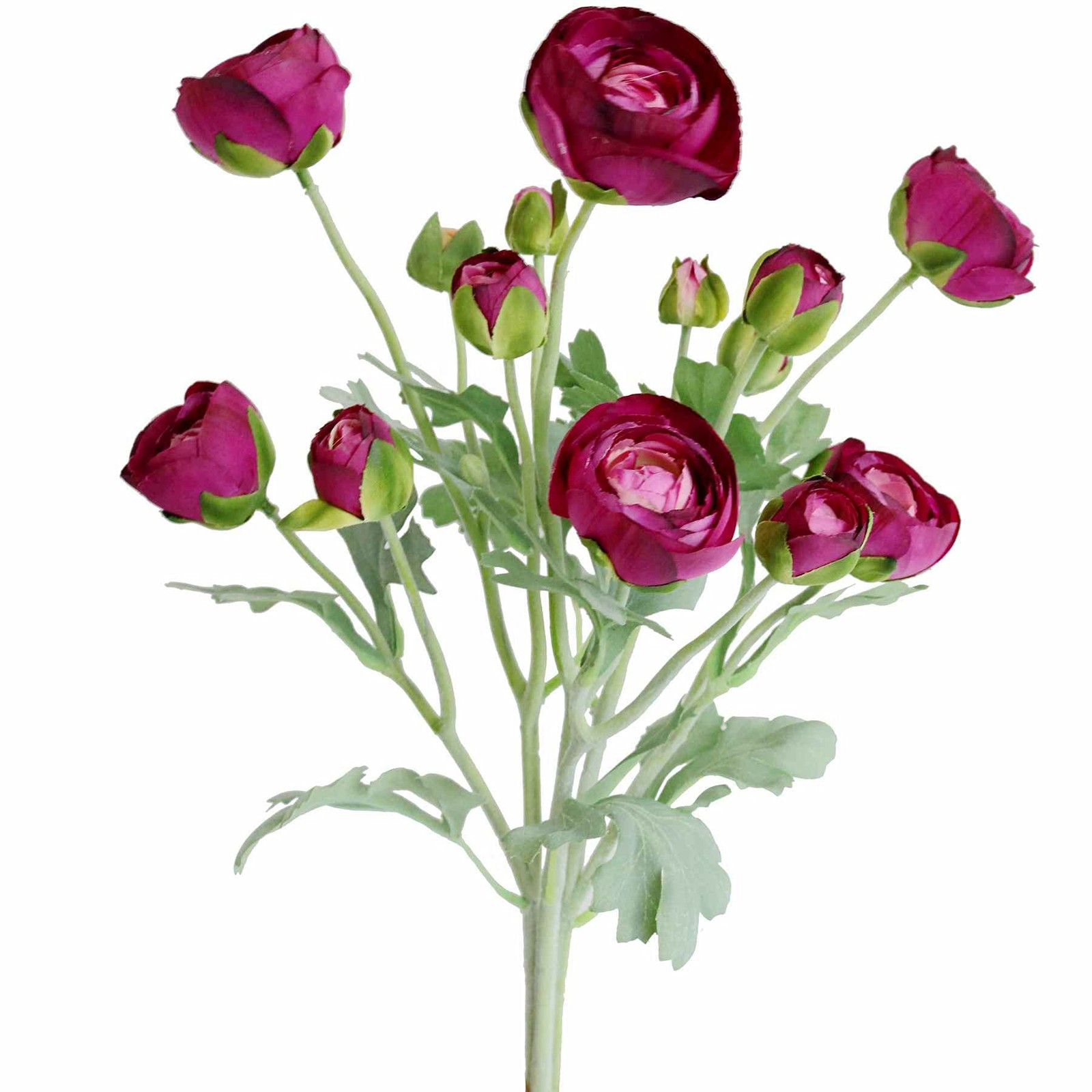 Realistic Silk Faux Ranunculus Flowers Artificial Burgundy Stems Astilbe Faux…