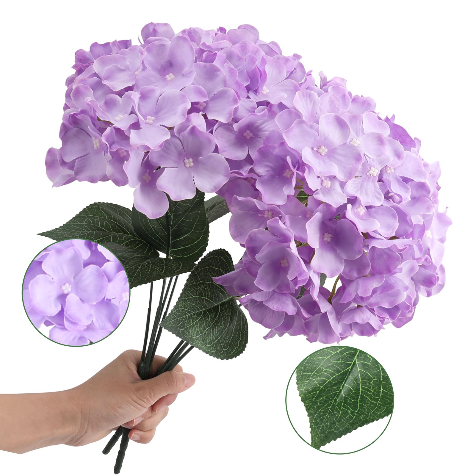 12 Bundles Hydrangea Artificial Flowers for Outdoors and Indoor, UV Resistant…