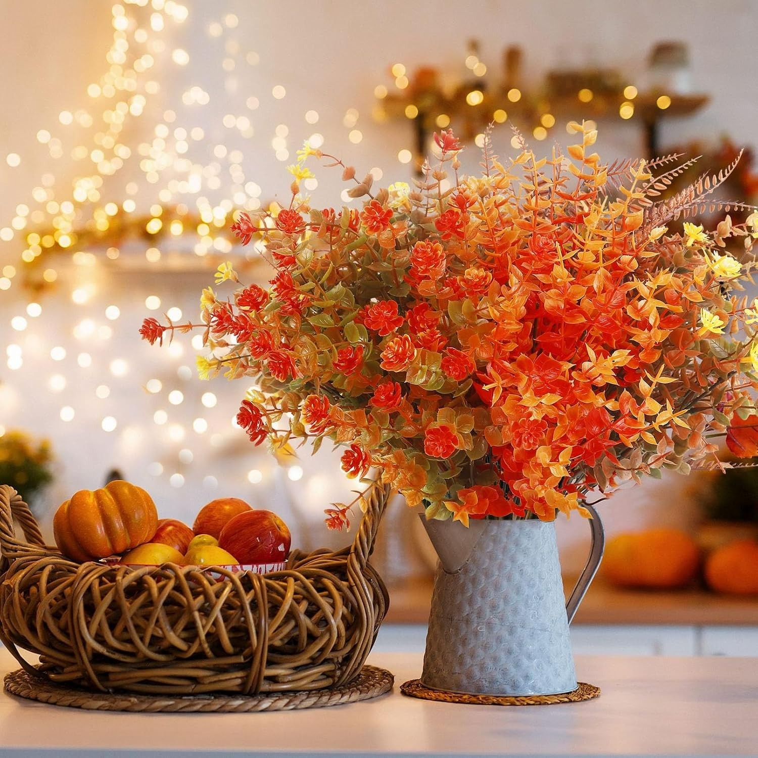 Artificial Fall Flower Collection – 24 Bundles of Colorful Seasonal Charm