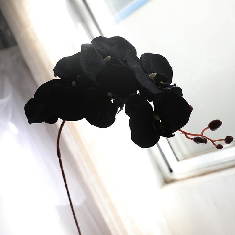 Black artificial Orchid butterfly flower wedding party home decoration