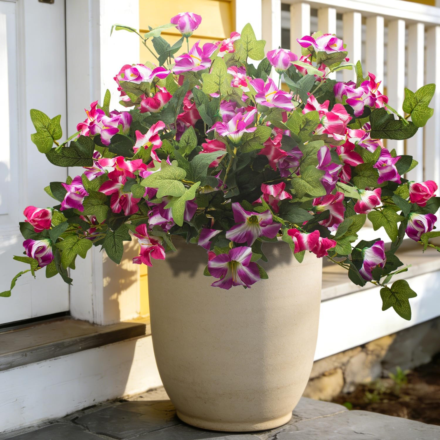 Artificial UV Resistant Flowers Outdoor Faux Silk Fake Plants – Realistic All-We