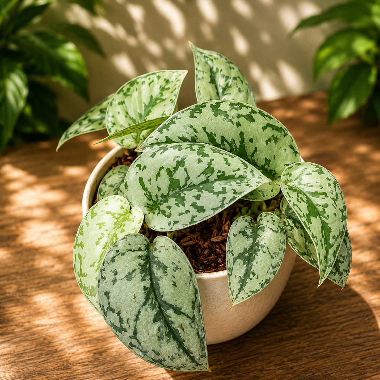 Scindapsus silver lady, Rare Variegated, Real Picture, Aroid Houseplant