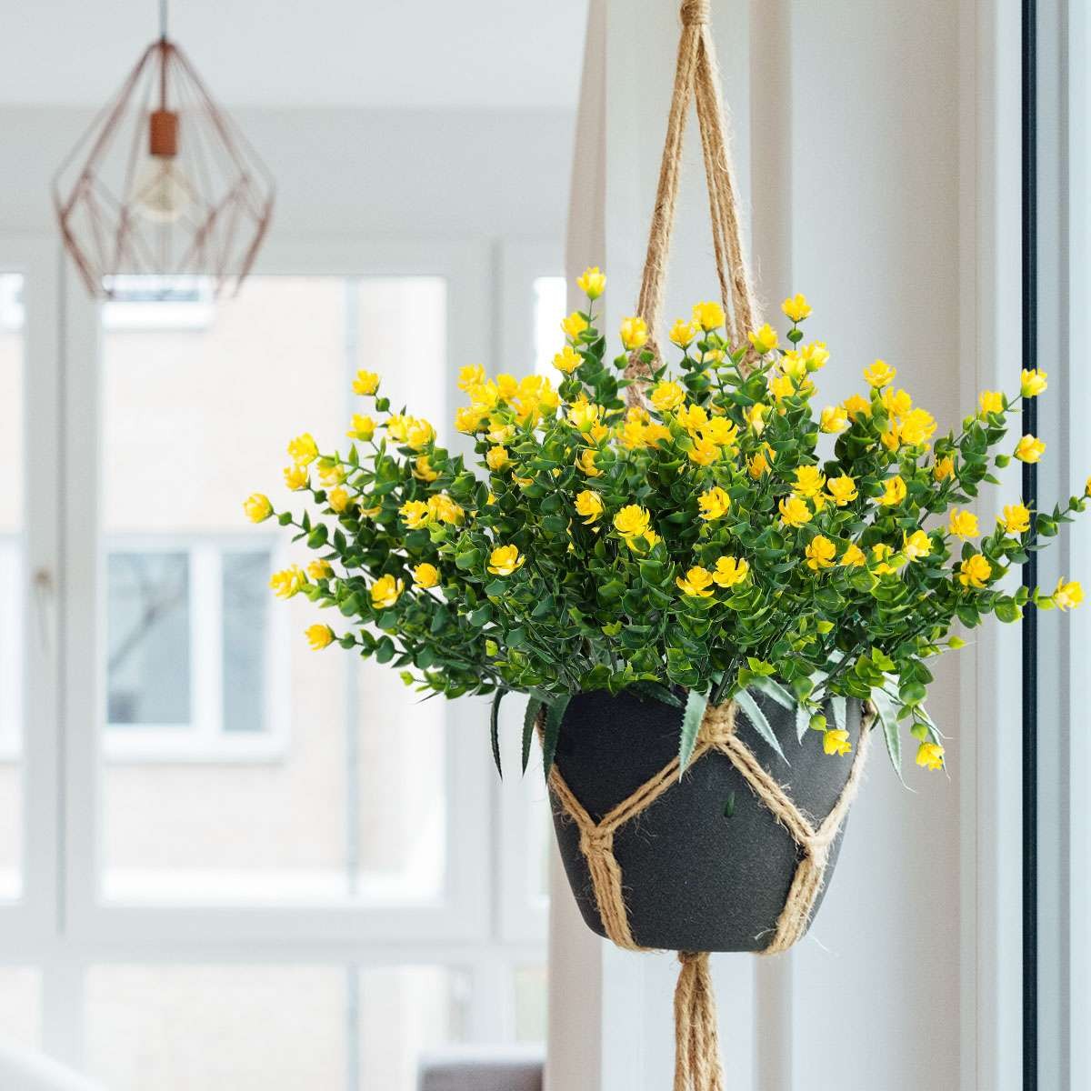 2/4/8 Bundles Artificial Flowers Outdoor UV Resistant Plastic Plant Silk Flower