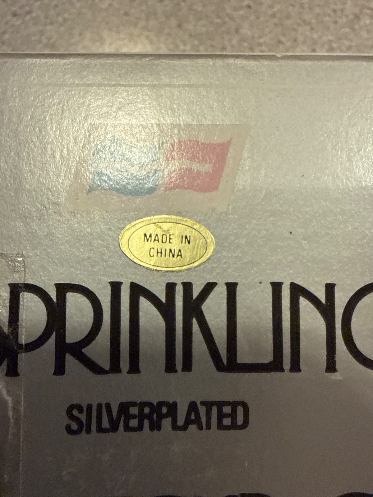 Brass Sprinkling Can Silver plated upc 0 5479811982 6