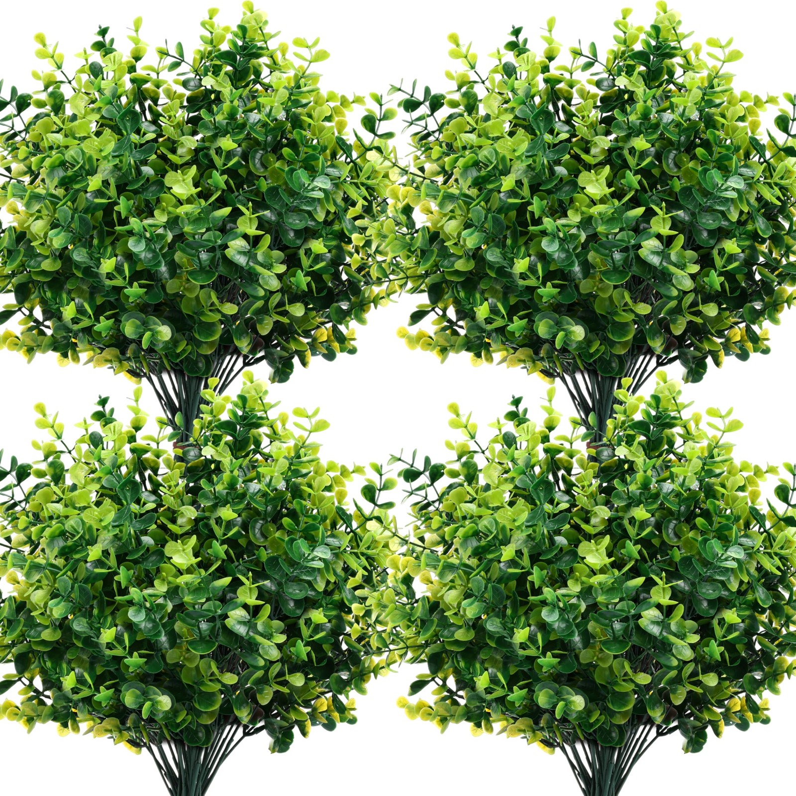 Best CEWOR Artificial Boxwood Stems 24 Pack Plants for Outdoor UV Resistant Faux