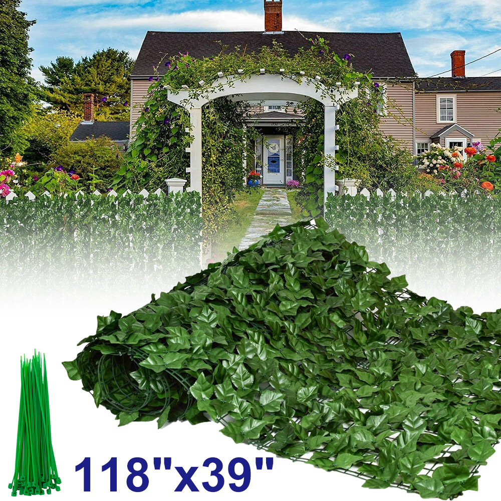 Artificial Hedge Ivy Leaf Wall Cover Outdoor Garden Fence Roll Privacy Screen
