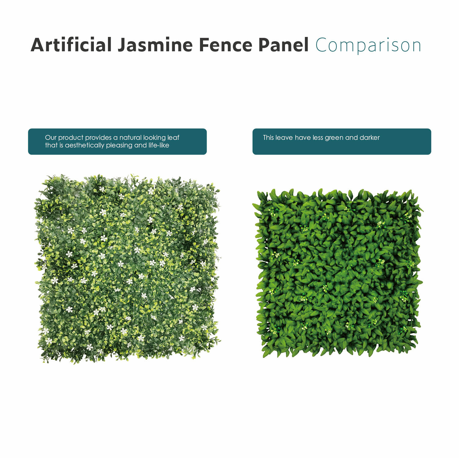 12 pc 20×20″ Artificial Faux Jasmine Leaf Privacy Fence Screen Decor Panel Hedge