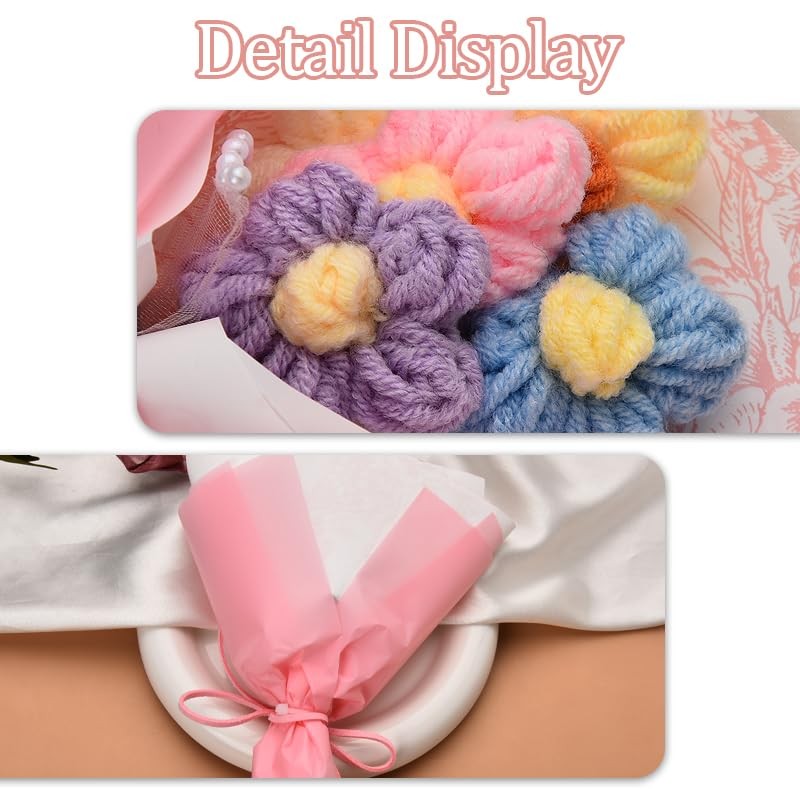 Mini Crochet Flowers Bouquet Kit for Girls Gifts for Daughter Friends Handmad…