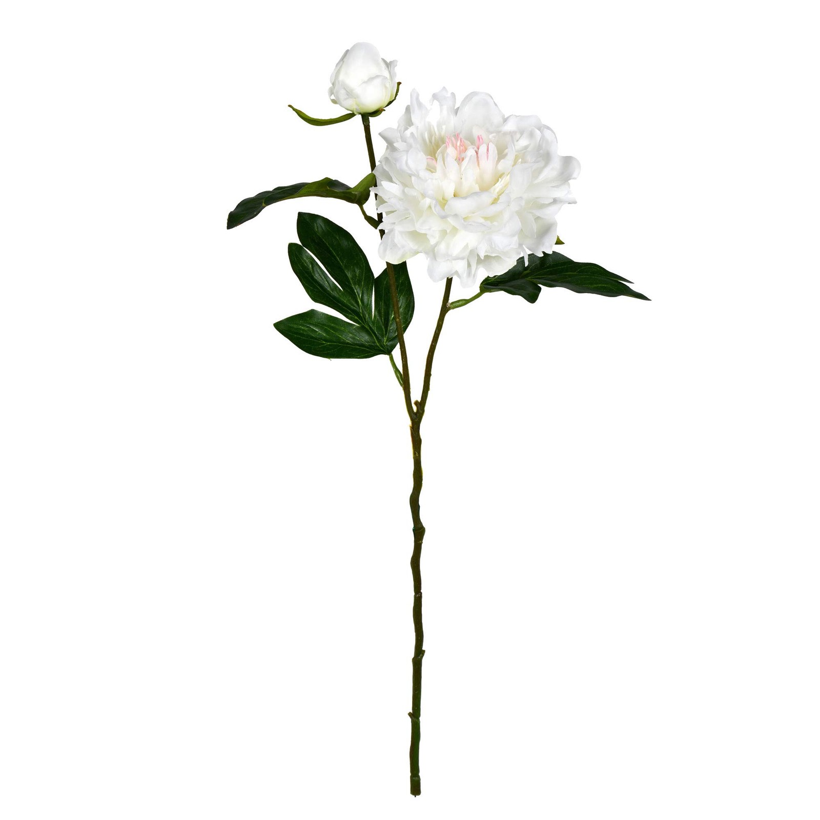 Vickerman 16″ Fabric Artificial Peony Spray in Pink/Cream (Set of 6)