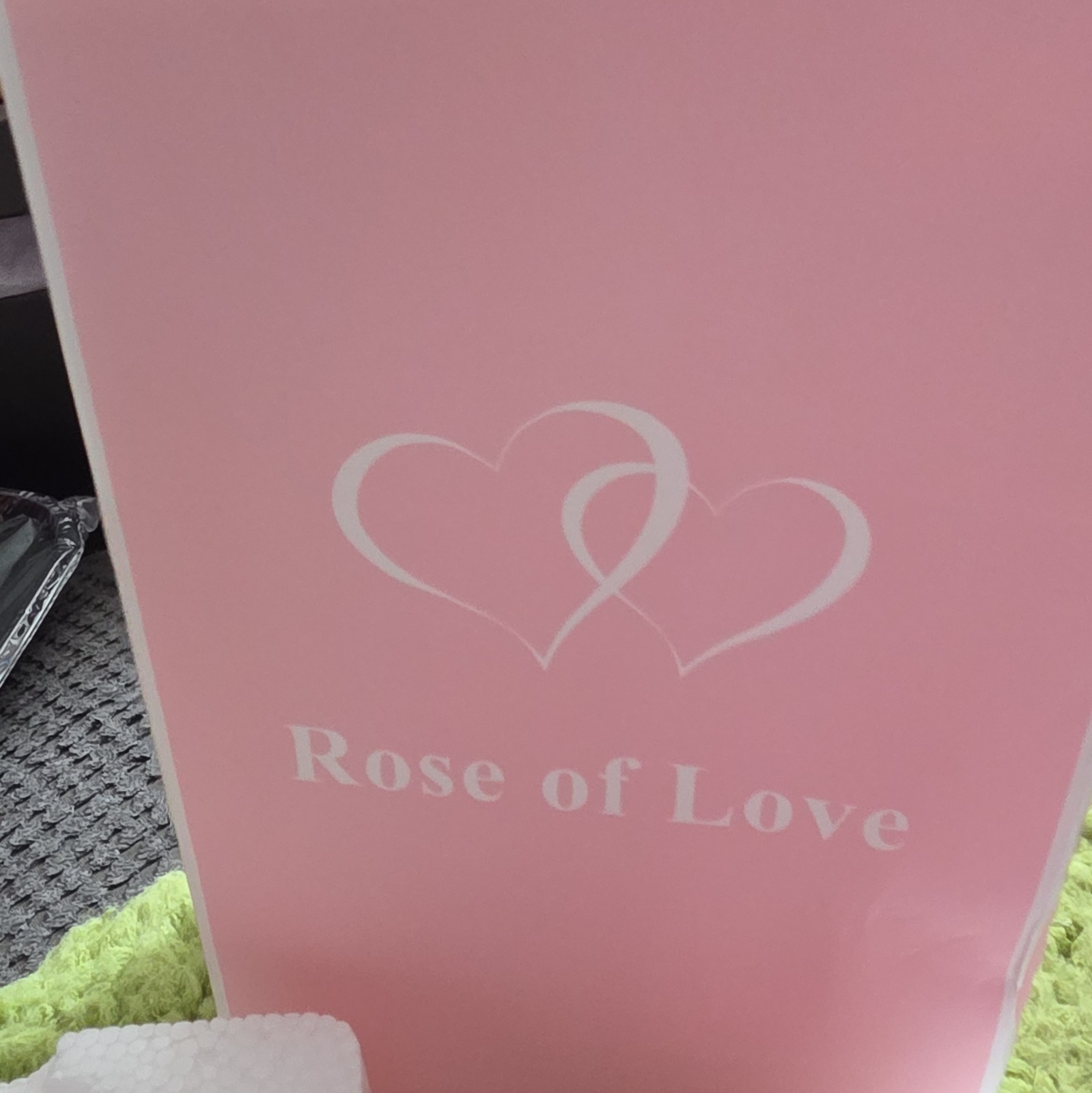 Rose of Love Artificial Red Rose Arrangement in Glass Dome with Wood Base