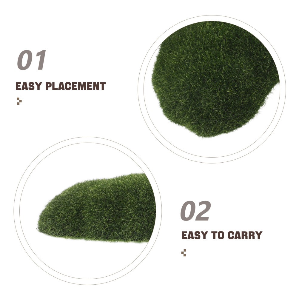 6Pcs Faux Moss Stones Decorative Artificial Moss Rocks for Landscaping