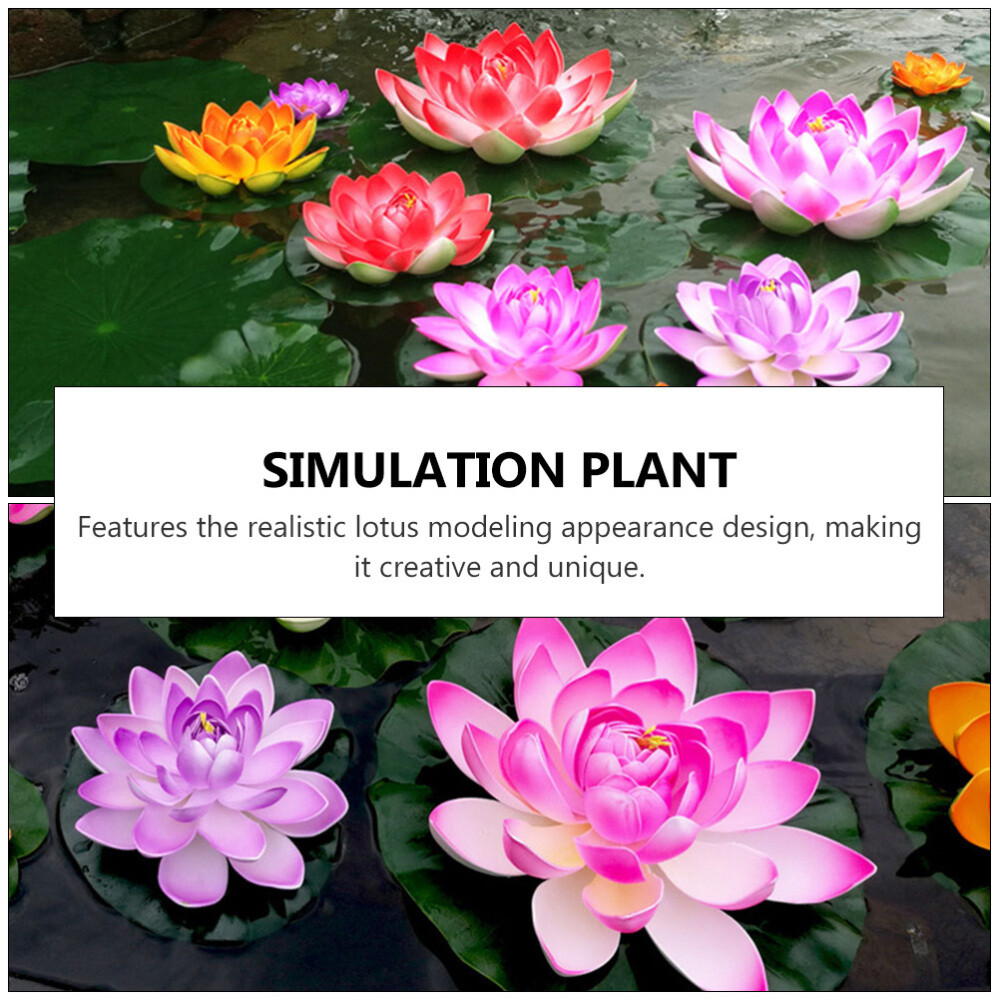 10PCS Artificial Floating Floating Flowers Fountain Artificial Pond Plants