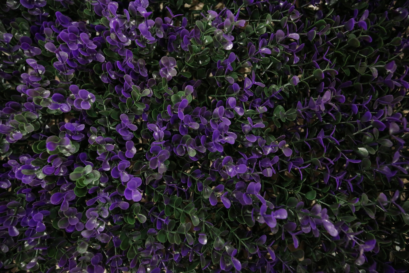 20” Artificial Hedge Faux Purple Lavender Leaves Fence Screen Panel Wall Decor