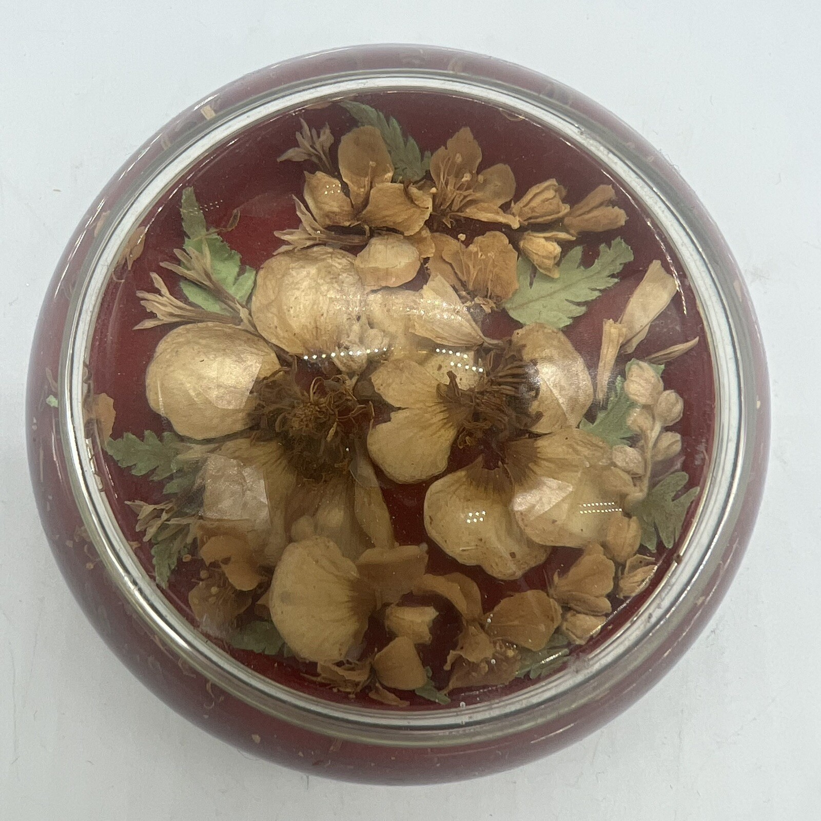 Dried Flowers Vintage Paperweight Home Decor