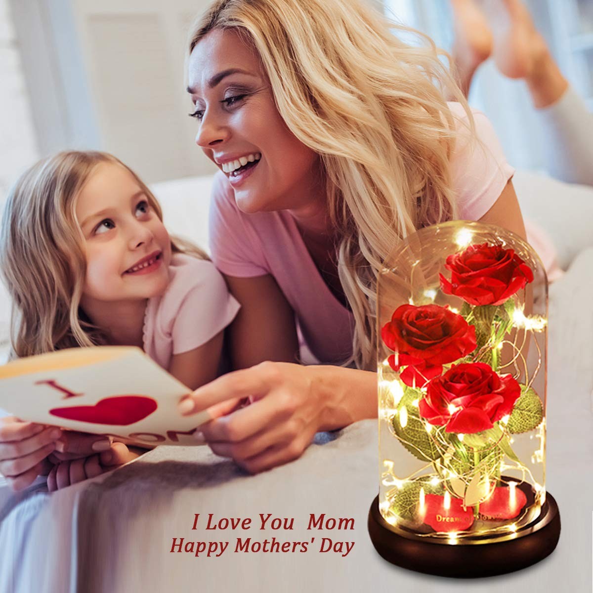 Beauty and The Beast Rose 40 LED Warm White Brightness Adjustable Gift