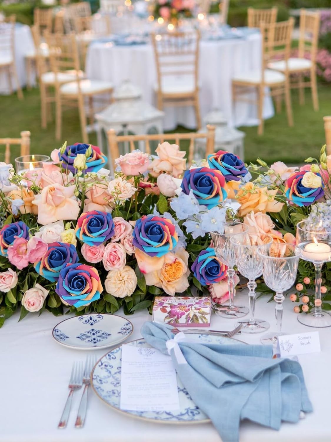 Rainbow Foam Roses – 30PCS Bridal Bouquet Flowers