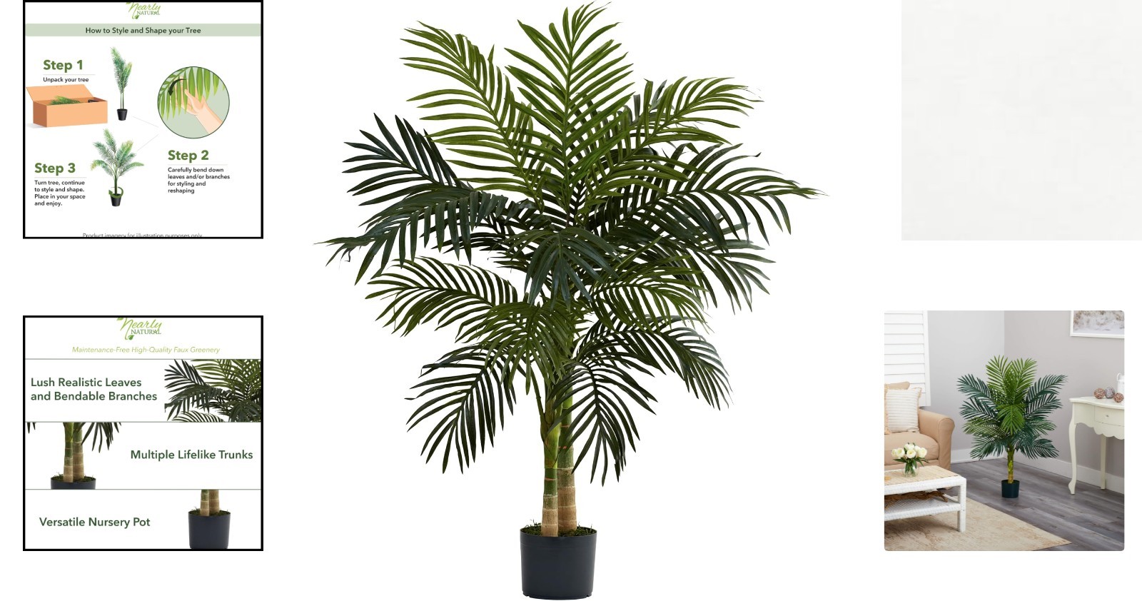 Stunning 4ft Realistic Golden Cane Palm Tree – Perfect for Home or Office