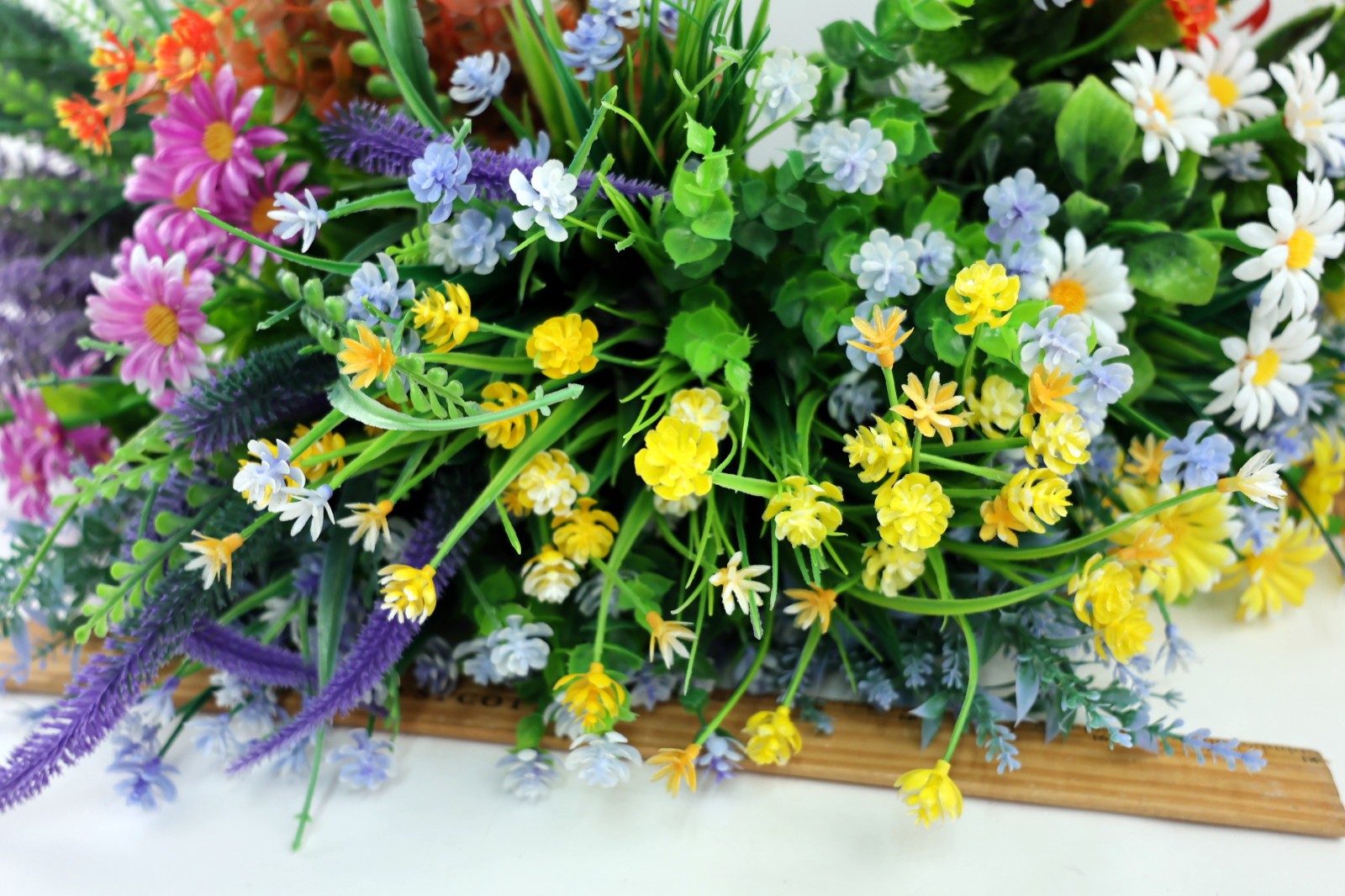 Mixed Lot All Occasion Plastic Artificial Flowers – Daisy,Lavender,Orchid,Fern