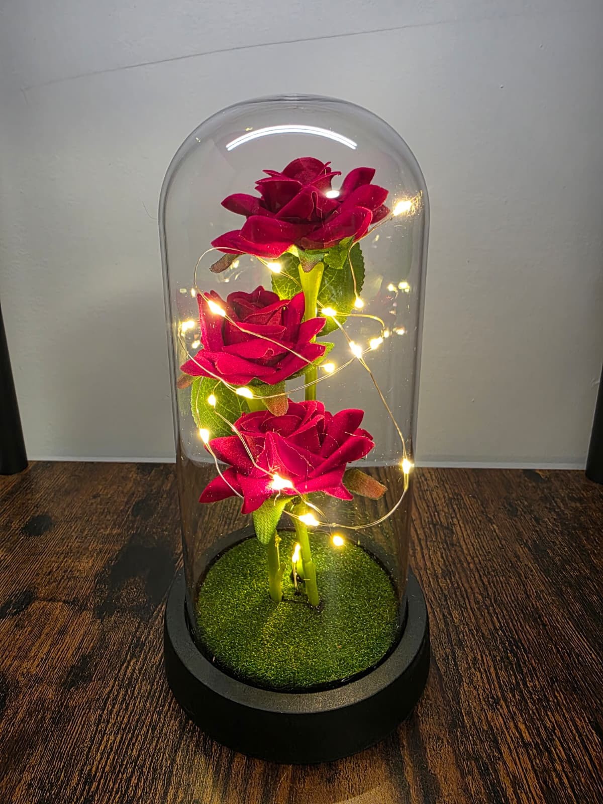 LED Rose In Glass Dome Lamp Eternal Rose Flower Valentine’s Day Gift For Him Her