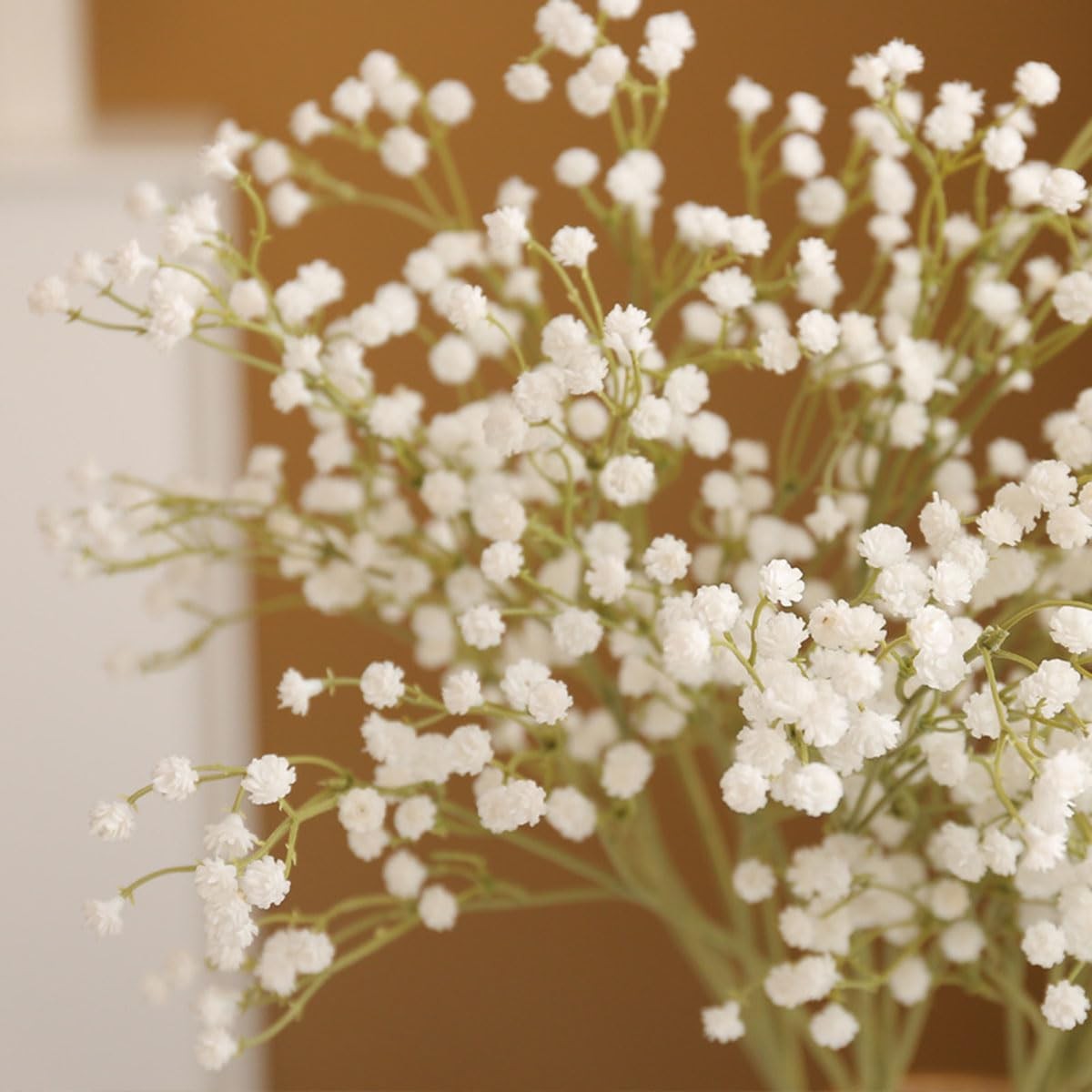 Babys Breath Artificial White Flowers Fake Silk Real Touch Flowers for DIY Fl…