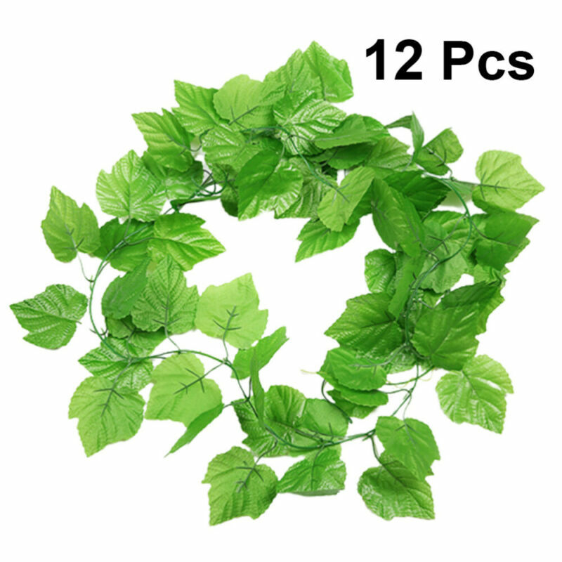 12Pcs plastic vine simulation plants /Pack Silk Ivy Vine Fake Vine Leaves