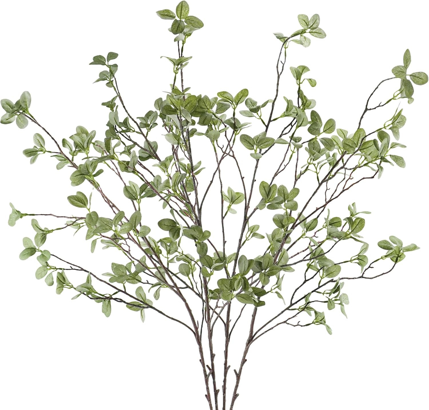6 Pcs Artificial Greenery Stems, 41.3’’ Tall Fake Plants Branches Faux Greenery