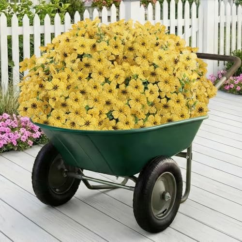 Artificial Flowers Fake Plants for Outdoors Artificial Flowers(13 Pcs) Yellow