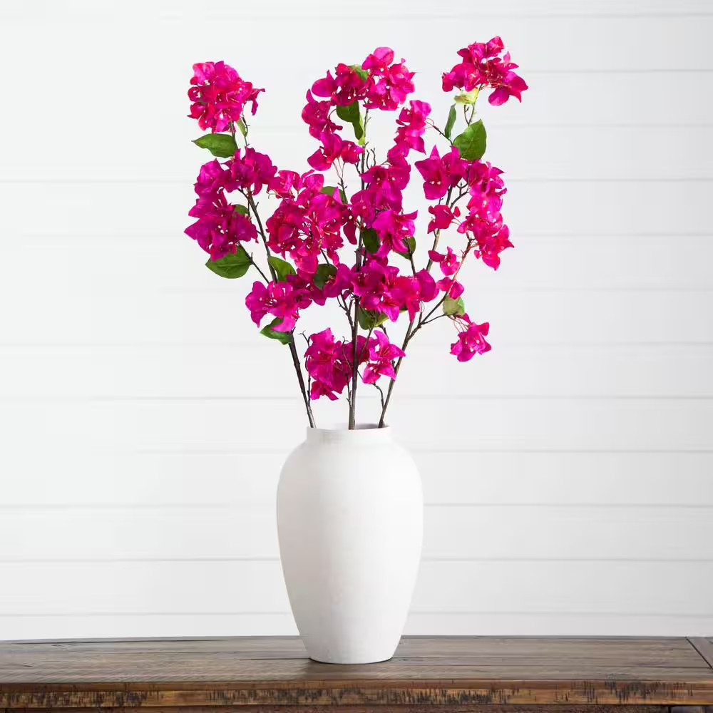 47 In. Artificial Bougainvillea Flower Stems, Set of 3