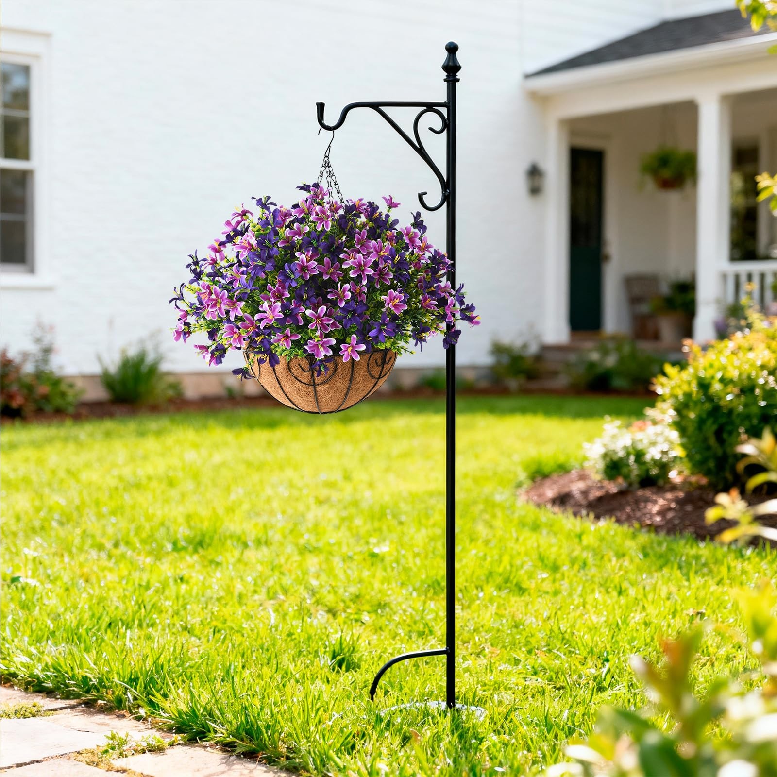 INQCMY Artificial Hanging Flowers for Outdoors, 5 Bundles UV Resistant Artifi…