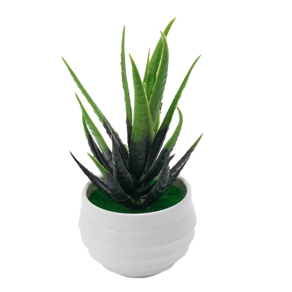 1*14*8cm, 13*11cm Aloe, Plastic Flower Artificial Potted Plant For Home, Office