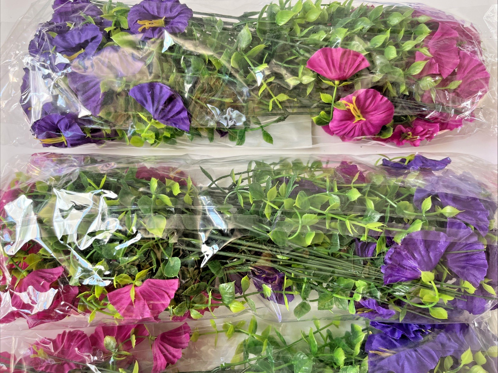 32 Bundles Artificial Flowers for Outdoors Fake UV Resistant Faux Spring