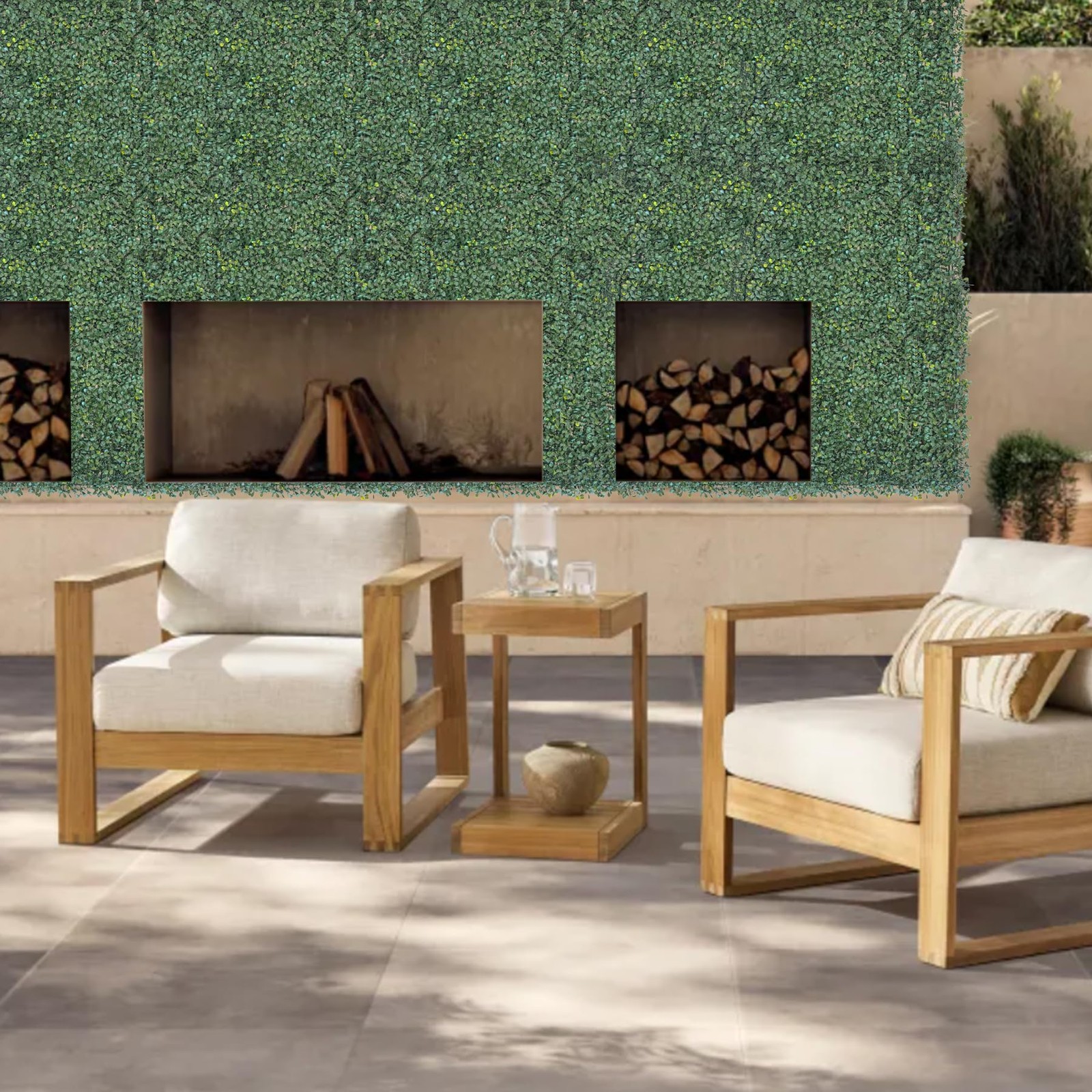 Grass Wall Panels 12 PCS 10″x 10″ Artificial Boxwood Panels with 50 Zip Ties,…