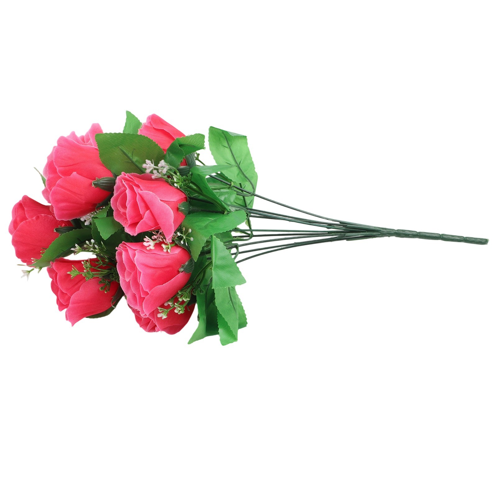 Striking 10 Heads Silk Bud Bunch for Wedding and Home Outdoor Use