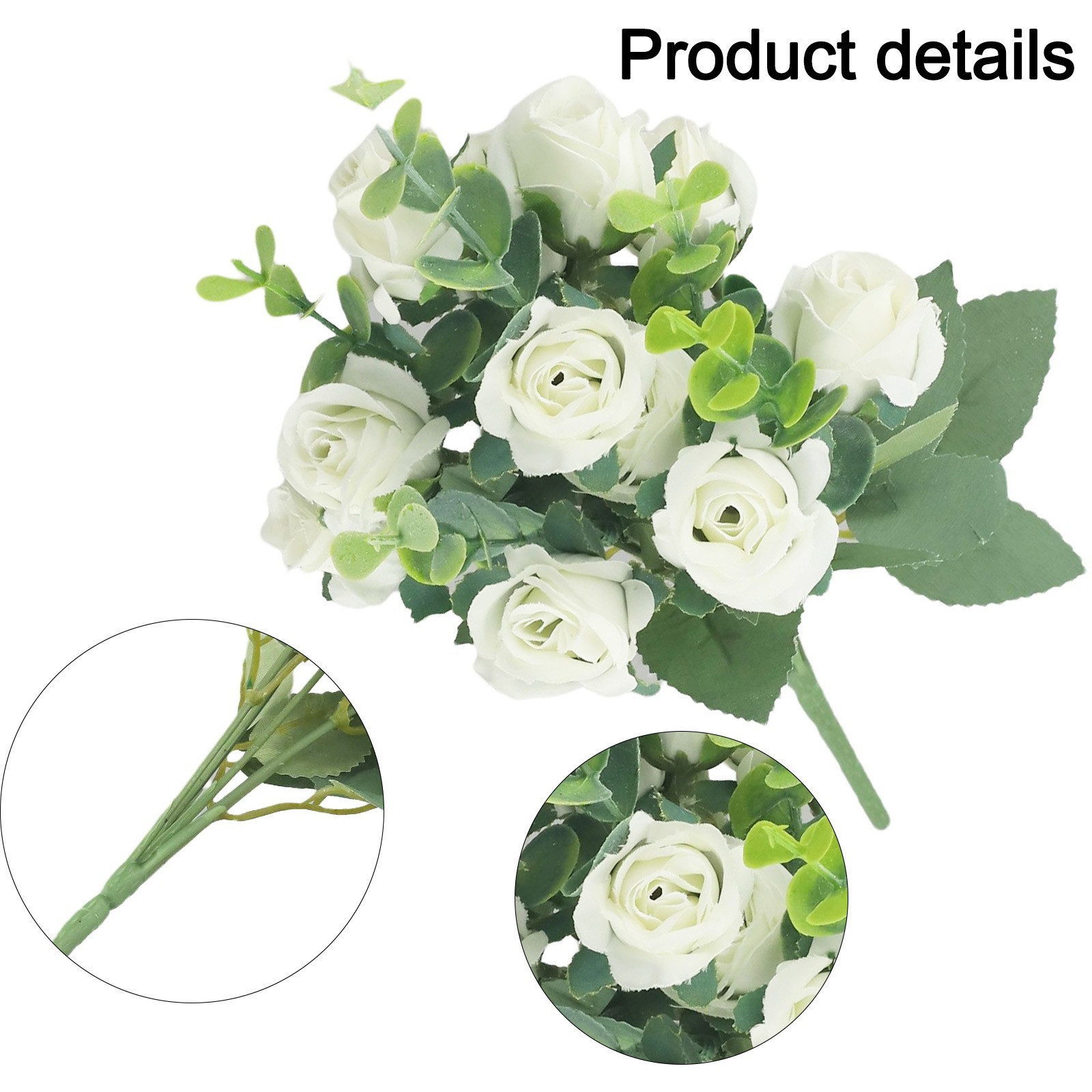Realistic Silk Bouquet for Wedding Decor 10 Heads Artificial Flowers