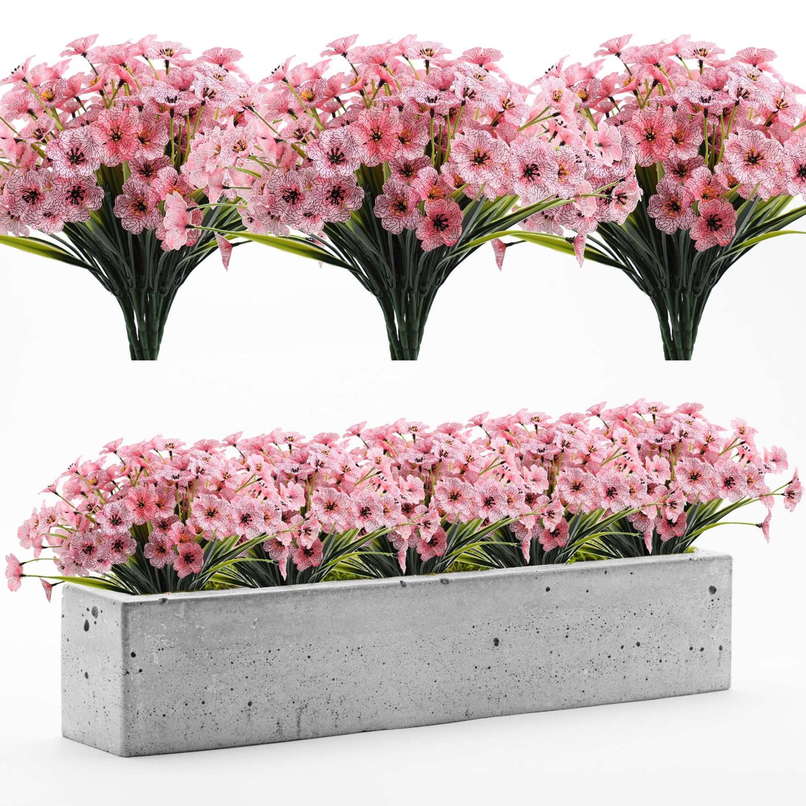 2-10 Bundle Artificial Flower Outdoor UV Resistant Fake Violet Flower Home Decor