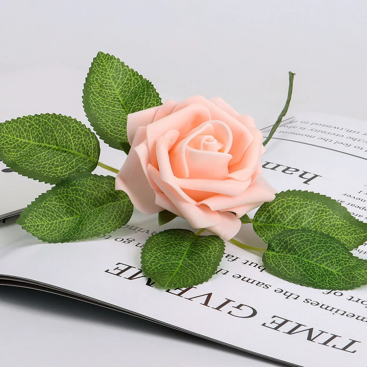 25/50pcs Flowers Artificial Real Looking Foam Rose Decoration DIY for Wedding US